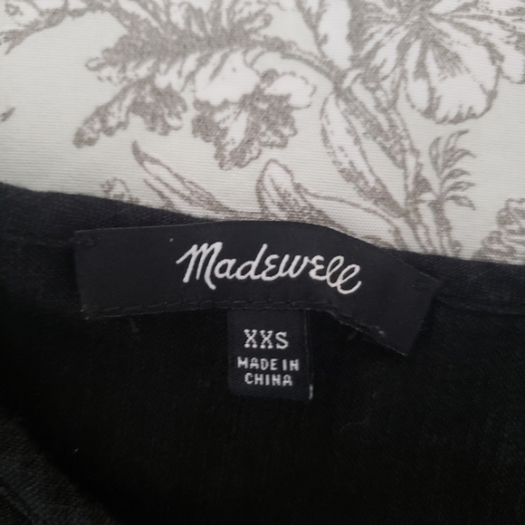 MADEWELL Black Pleated Button Front Shift DressDress XXS - Picture 7 of 14